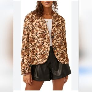 Free People cali floral blazer over sized size S NWT